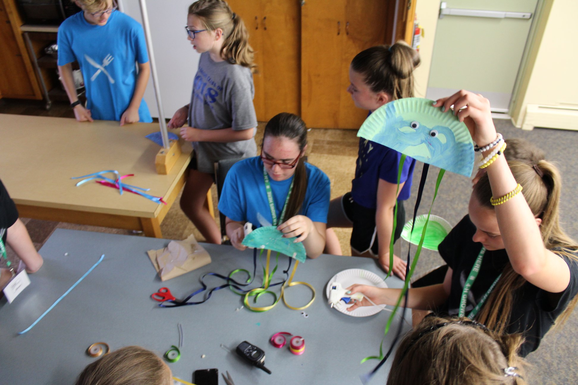 Girls working on activity