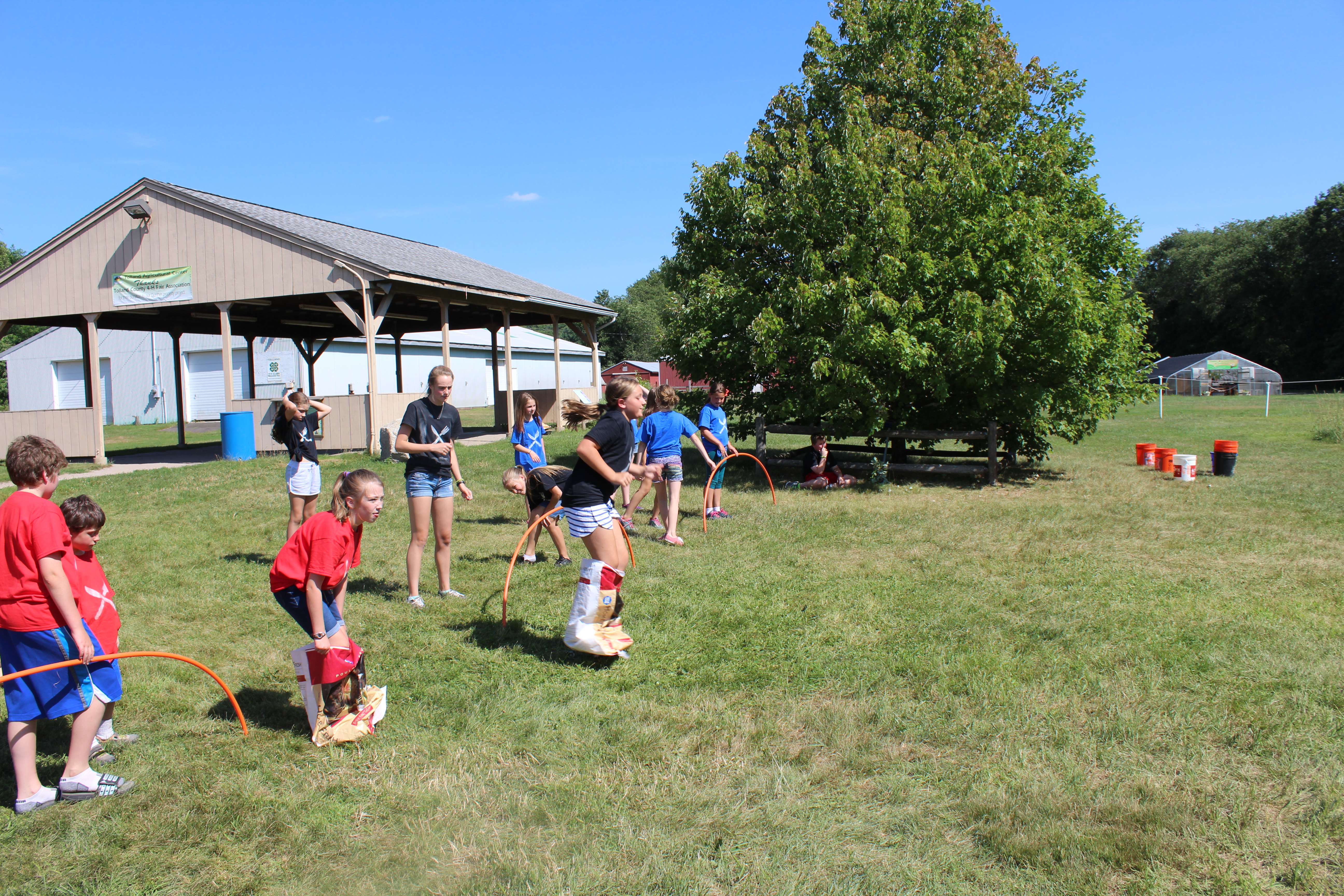 Teams playing games, 4-H Food Revolution Cup